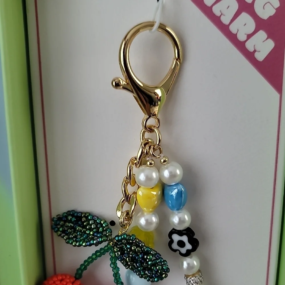 Cherry Beaded Key Holder
